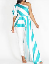 Kandi Stripe One Shoulder Top